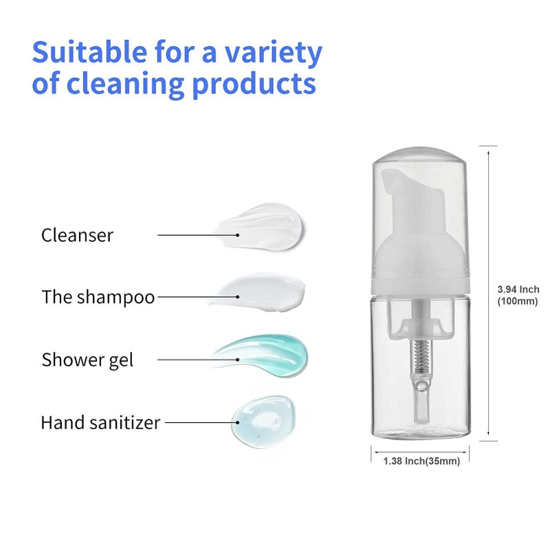 LONGWAY 1 oz Foam Soap Pump Bottle(15PCS) Mini Foam Bottle Dispenser for Refillable Travel Liquid Soap,Shampoo,Lash Cleanser,Hand Soap- BPA Free - Image 5